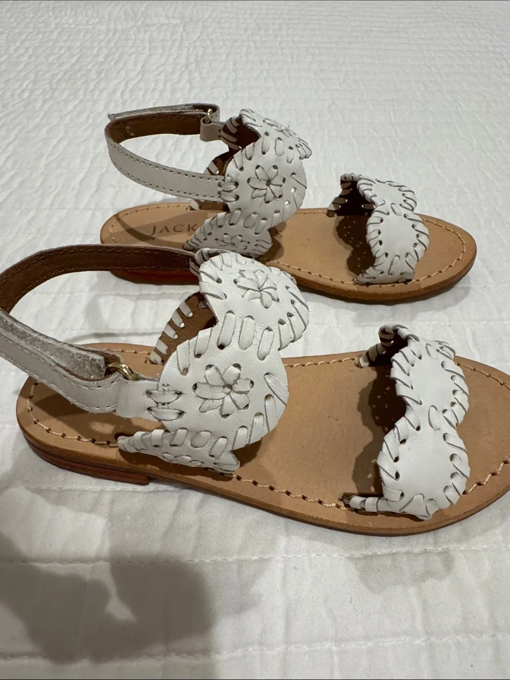 Jack Rogers white leather